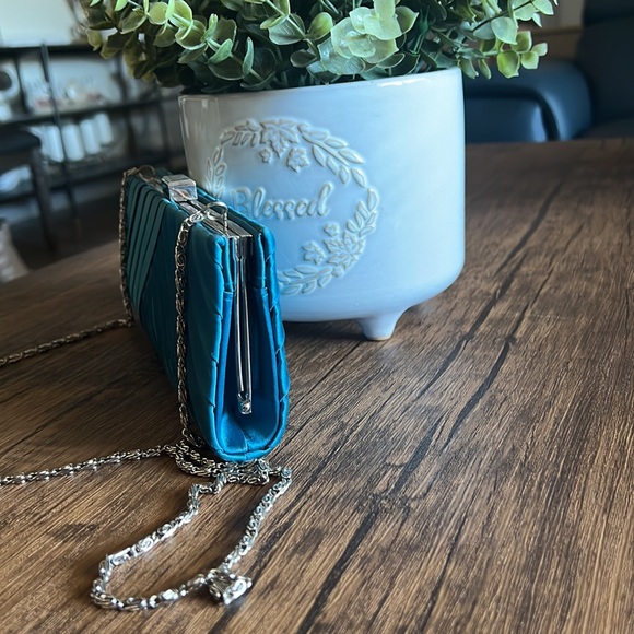 NORDSTROM Teal Blue Clutch - Picture 7 of 10